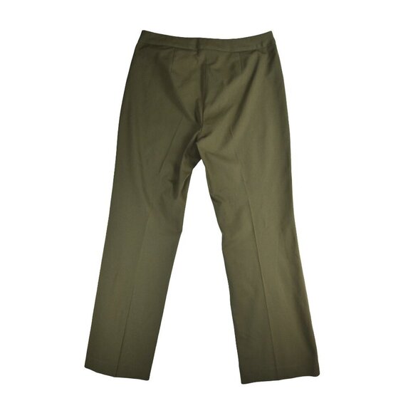 Talbots Womens Career Trouser Pants Olive Green Size 8 Curvy Straight Leg - Picture 2 of 9